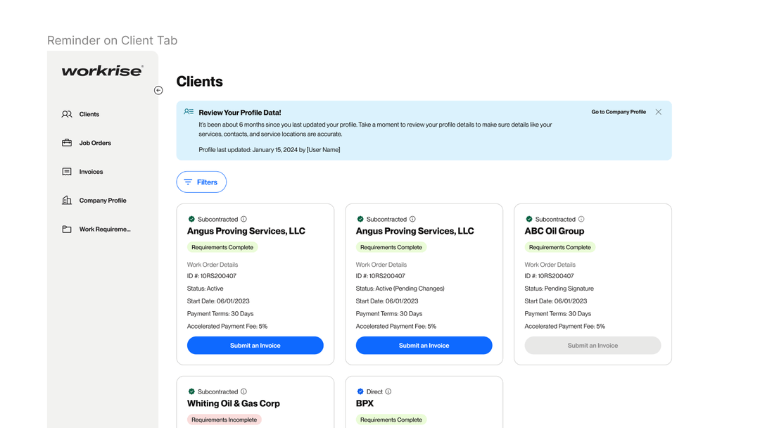 Mid-fi wireframe — reminder